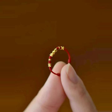 【紫南宮過爐🙏🏻】隔日到貨 戒指 招財戒指 歲歲有金戒指 尾戒 招財金 財運 情侶指環 對戒 紅繩 本命年 禮物 閨蜜