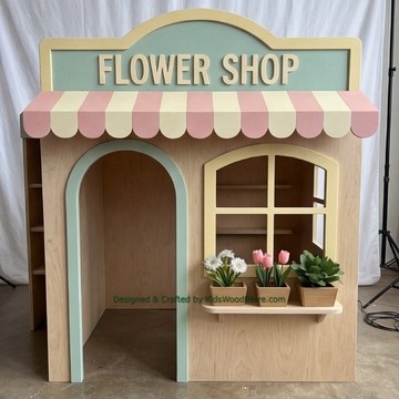 兒童木製花店遊戲屋與家具 - 超過 25 種客製化主題