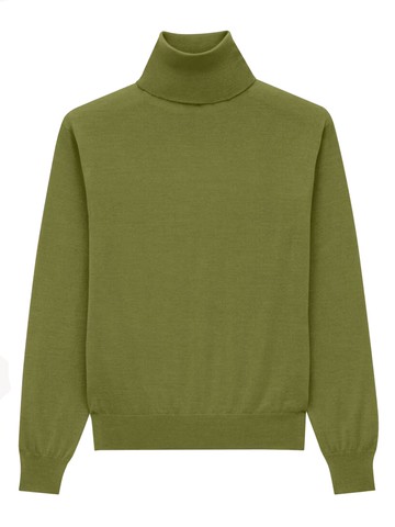 saint laurent cashmere, wool and silk turtleneck pullover