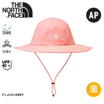 【The North Face 童 遮陽漁夫帽《螢光粉》】8EPT/遮陽帽/機能帽/防潑水/遮陽防曬/戶外休閒/日常穿搭