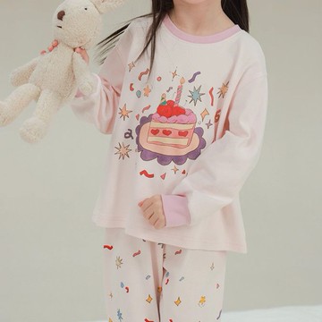 Yummy❥女童睡衣兒童新款長袖套裝小女孩保暖德絨卡通家居服
