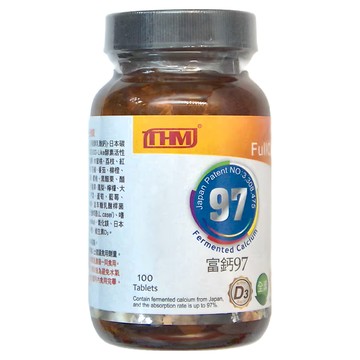 THM 台灣康醫 97加強錠 100錠 含發酵鈣 日本專利  1g  1罐