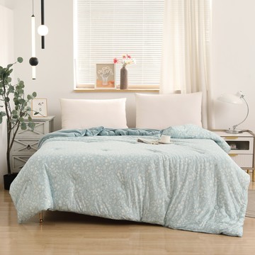 針織雲朵絨水洗被 150x200cm 蒼青