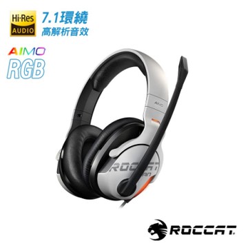 ROCCAT KHAN AIMO-7.1 悍音-艾摩版高解析RGB電競耳機-白