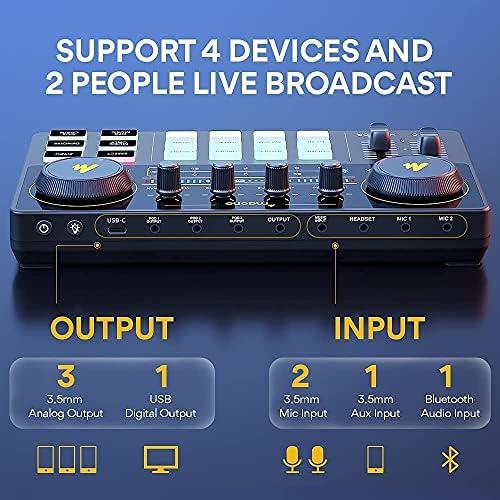 MAONOPodcast Equipment Bundle MaonoCaster Lite Audio Interface All in One Podcast Production Studio with 25mm Large Diaphragm Micr