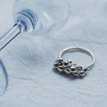 金針菇 顆粒 戒指 銀 925