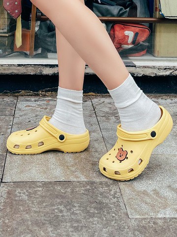 洞洞鞋 女時尚ins潮防滑網紅爆款可愛厚底高跟松糕拖鞋女夏季外穿