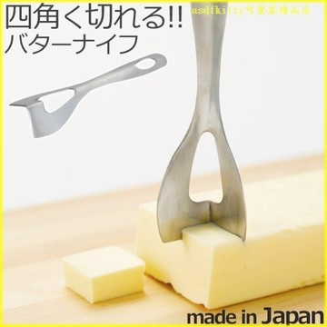 asdfkitty可愛家☆貝印 四角不鏽鋼切奶油刀-好施力-冷凍奶油也不怕-日本製
