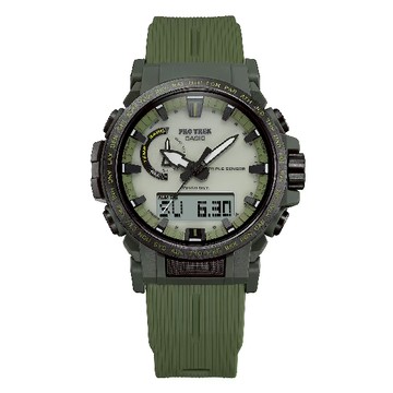 CASIO 卡西歐  PRO TREK PRW-61系列  PRW-61LD-3 厚實粗獷風格戶外運動腕錶 47.4mm
