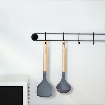 【Taste Plus】悅味廚藝大師 矽膠鏟+矽膠杓2件組 不沾鍋專用