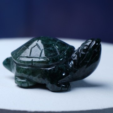 【吉祥‧長壽】飄花翡翠烏龜 | 天然緬甸A貨翡翠 | 送禮