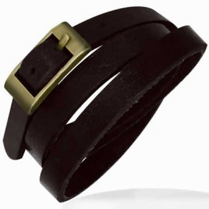 トリプルラップブラウンレザーブレス 何周も巻くラップブレスレット 革のブレスレット 皮のアクセサリー 手作り メンズ レディース プレ 通販 Lineポイント最大get Lineショッピング