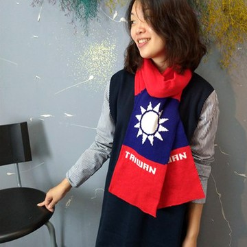 國旗系列商品青天白日滿地紅 中華民國 國旗圍巾 taiwan (經典款)