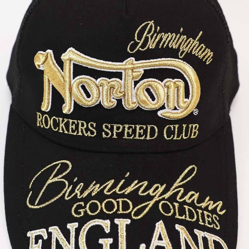 Norton (ノートン 服) ゴールド ロゴ メッシュキャップ メッシュ