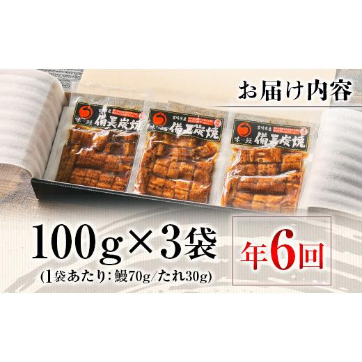 ふるさと納税 宮崎県 新富町 ＜2か月に1回お届け＞味鰻の新仔!!手焼備長炭蒲焼 鰻丼の素 3袋×6回定期便 宮崎県新富町産うなぎ きざみ