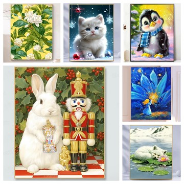 💛盒裝💛台灣現貨💛 新款5D鑽石畫 DIY鑽石貼畫 新年鑽貼 滿鑽 手作 水鑽 手工點鑽畫 大幅 黏鑽畫 立體貼鑽畫