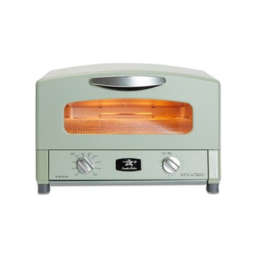 日本千石阿拉丁 最新專利0.2秒瞬熱4枚焼復古多用途烤箱 AET-G13TG(綠)