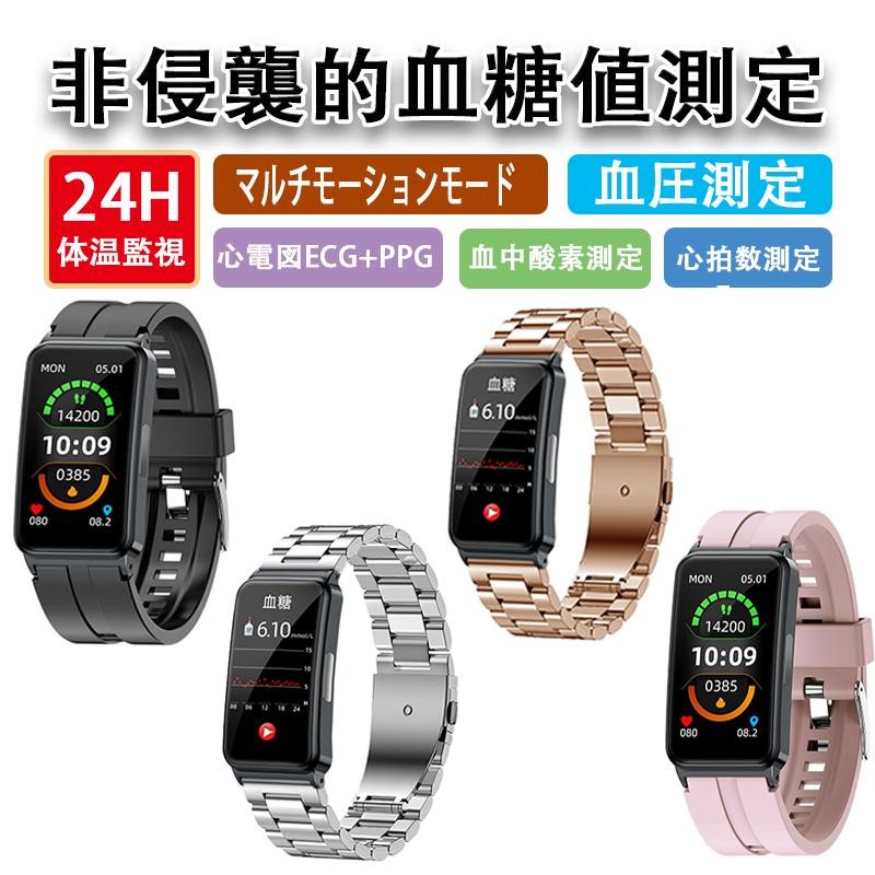 非侵襲的血糖値測定」スマートウォッチ 日本製センサー 心電図ECG+HRV