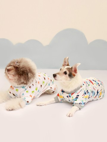 棉質居家可愛印花寵物睡衣