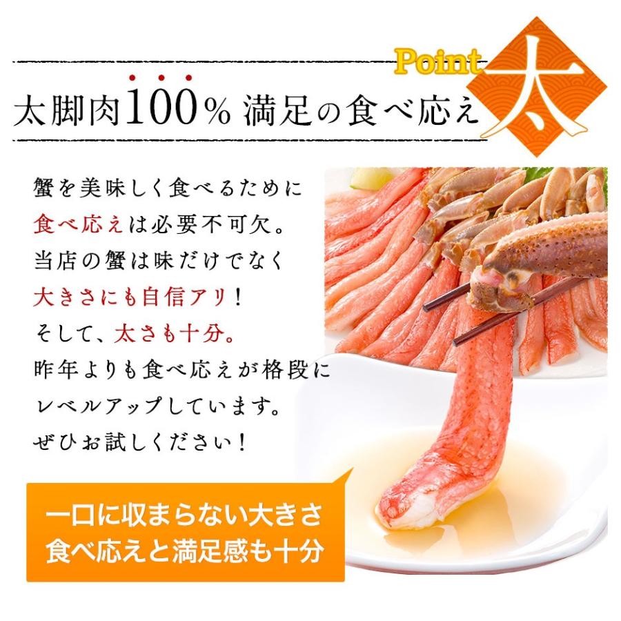 ズワイガニ 加熱用 ポーション 大容量 500g×3袋 (75本前後) 送料無料 カニ 蟹 ズワイ蟹 かにしゃぶ かに むき身 生カニ 海鮮 絶品 お取り寄せグルメ