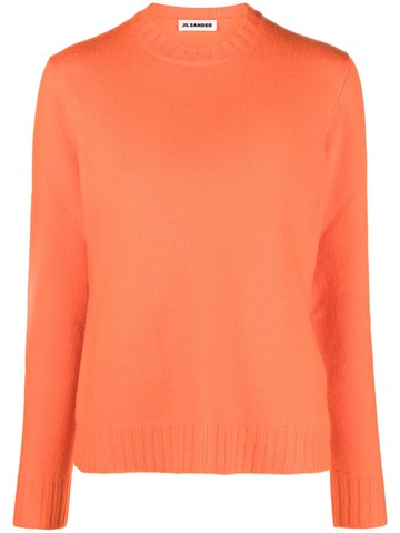 Jil Sander - long-sleeve wool jumper - women - Wool - 36 - Orange