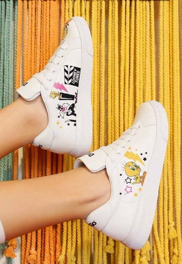 【獨家/女朋友禮物】 Tweety翠兒崔弟 樂一通卡通 休閒鞋 小白鞋