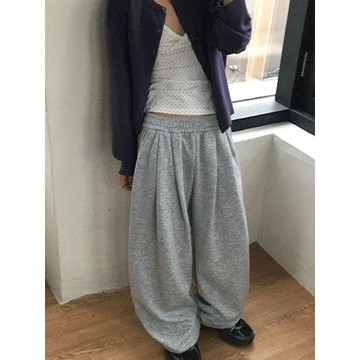 Codibook｜韓國 DAILYJOU 褶摺寬鬆休閒長褲［預購］長褲 女裝