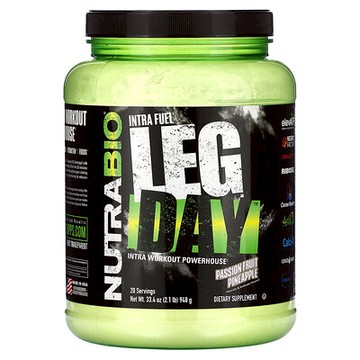 NutraBio, Intra Fuel，美腿日，西番蓮鳳梨味，2.1 磅（948 克）