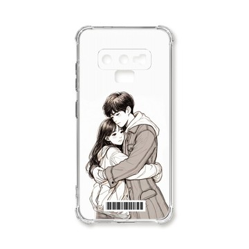 Note 系列殼 TRON 三星 NOTE 9 情侶深情擁抱素描系列  載具 四角防摔殼 手機殼