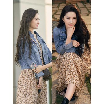 (免運)去有風的地方劉亦菲同款2025新款牛仔外套短款女春秋寬松淺色夾克