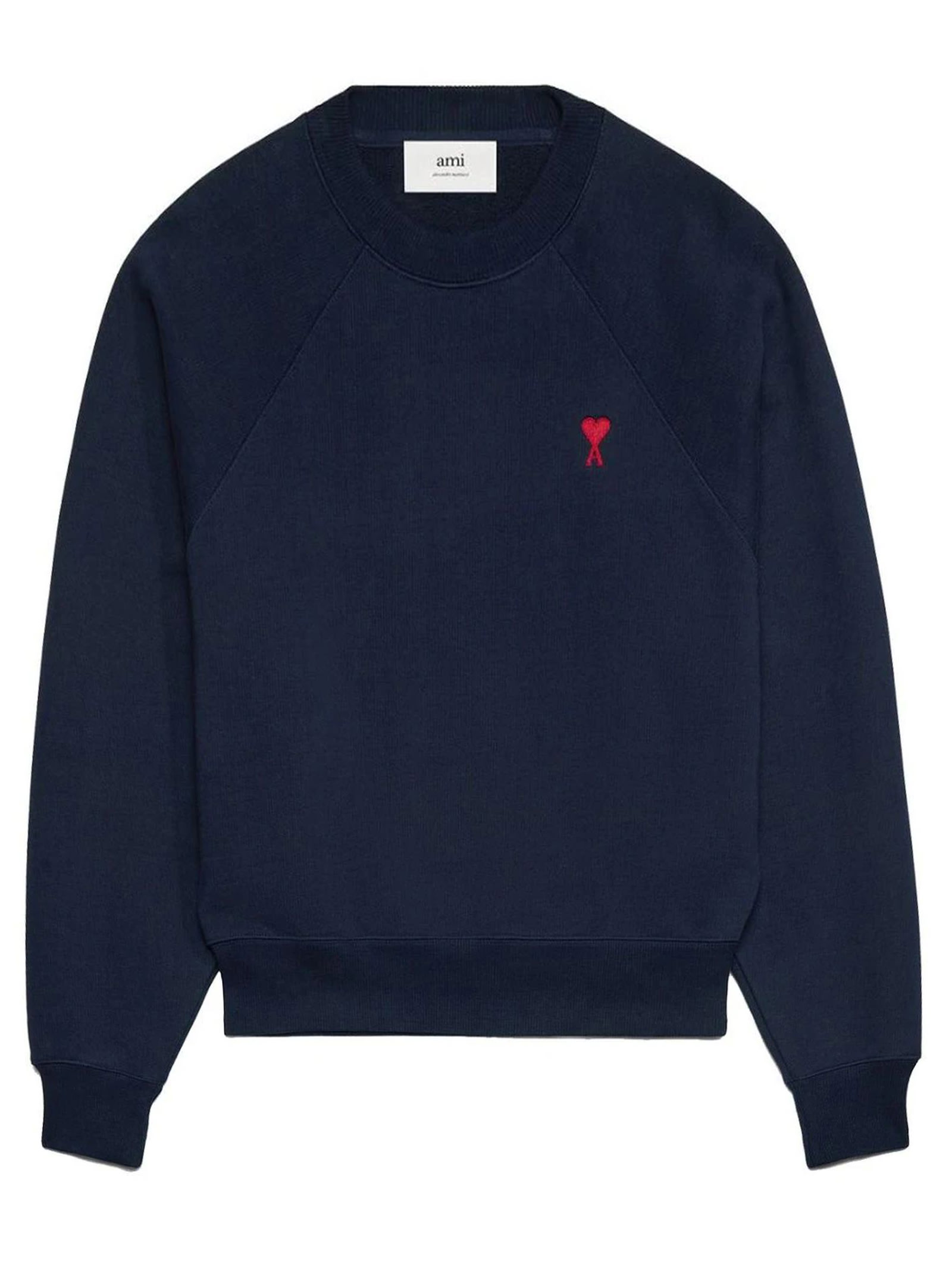 Ami Alexandre Mattiussi Navy Blue Cotton Sweatshirt