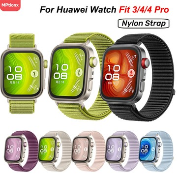 適用於華為 Watch Fit 3/4 錶帶配件的華為 Watch Fit 4 pro 替換手鍊帶的尼龍環錶帶