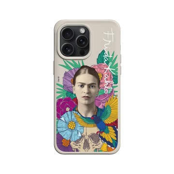 iPhone 15 Pro Max SolidX 貝殼灰 - Frida Kahlo - 卡蘿與鸚鵡