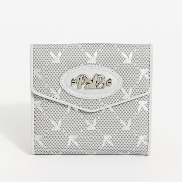 PLAYBOY - 短夾  Morning Mist系列 - 銀色