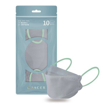 成人M-韓版4D醫用口罩-青燕冷灰(10片)