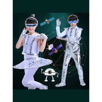 六一兒童機器人演出服幼兒太空運動會走秀未來科技感小荷表演服裝