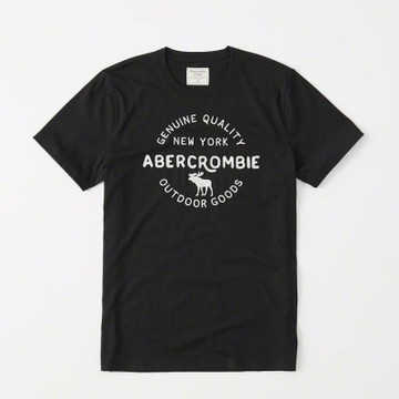af a&f Abercrombie & Fitch 短袖 T恤 黑色 0199