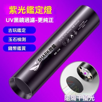 紫外線手電筒 紫光手電筒 365nm uv燈手電筒 附收納盒 uv膠固化 UV紫外線 USB 充電 檢驗螢光防偽 驗鈔燈