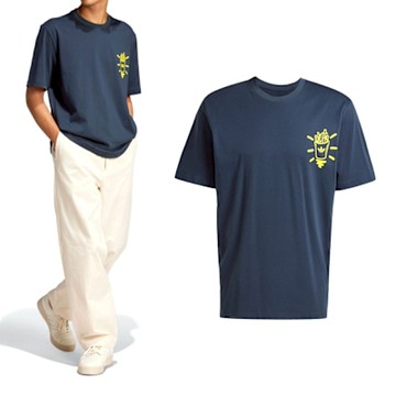 Adidas Q12 Ts Street B 男款 深藍色 亞版 T恤 運動 上衣 休閒 短袖 JP4500