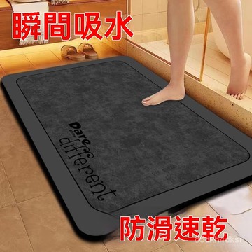 ✨免運+臺灣倉出貨✨浴室吸水地墊衛生間門口防滑腳墊門墊家用耐臟速幹地毯