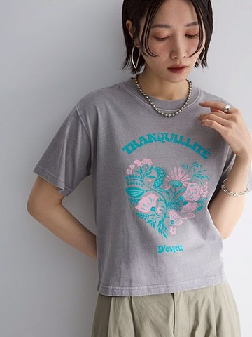 復古印花圖騰短版T恤(06000591300) - Green Parks