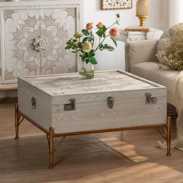 法式實木復古雕花民宿客廳茶幾茶桌小戶型家用沙發邊幾休閑咖啡桌