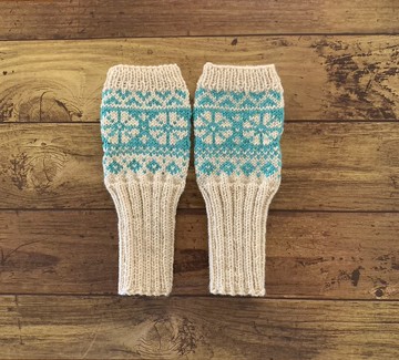 費爾島圖案手袖 - 薄荷綠