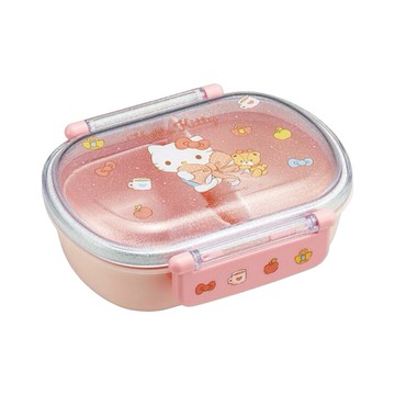 日本 Skater 透明雙扣便當盒-Kitty B 360ml (JN3324)