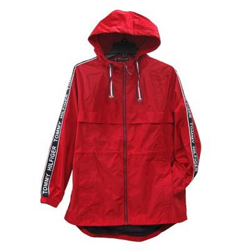 TOMMY HILFIGER 女生款 防潑水防風外套(緋紅色)
