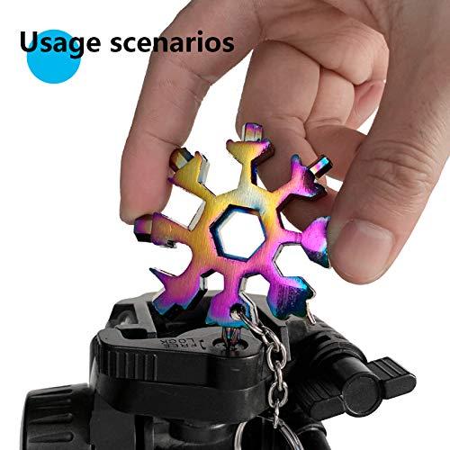 PCS Snowflake Multitool 18 in-1 Carbon Steel Snowflake Bottle Opener, Multi Tool Flat Phillips Screwdriver Wrench Kit for Outdoor Travel Campin