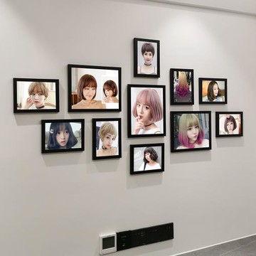 2025年新款創意美發個性相框擺件送朋友開業理發店照片墻發型創意
