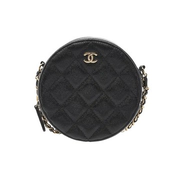 CHANEL AP0245 荔枝紋鏈條包圓餅包