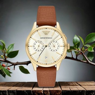 EMPORIO ARMANI 亞曼尼 雙眼計時手錶 618質感盛典 送禮首選-42mm AR11714