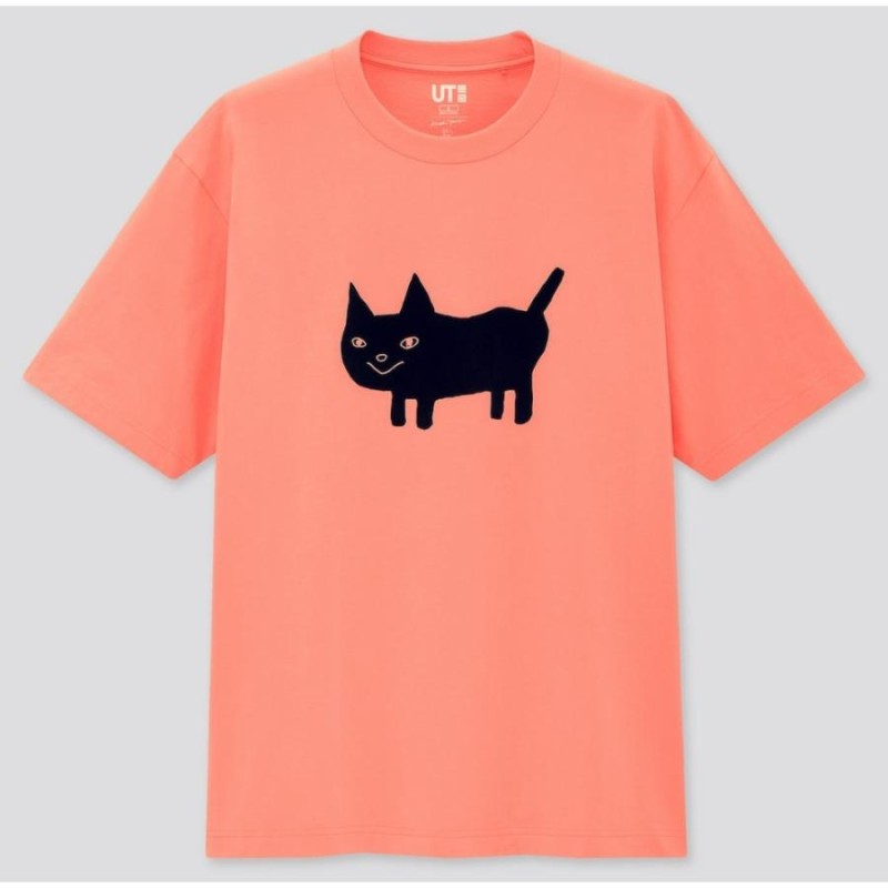 米津玄師 ユニクロ コラボUT Tシャツ ピンク 猫ちゃん | LINEブランドカタログ